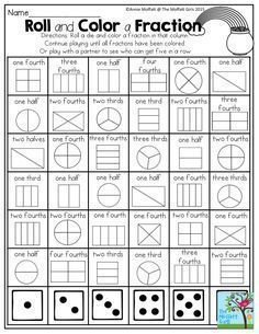 Beginning Fractions, 2nd Grade Summer Packet Free, No Prep Math Games, Grade 2 Fractions, Free Math Games, Teaching Fractions, Math Intervention, Second Grade Math, Math Fractions