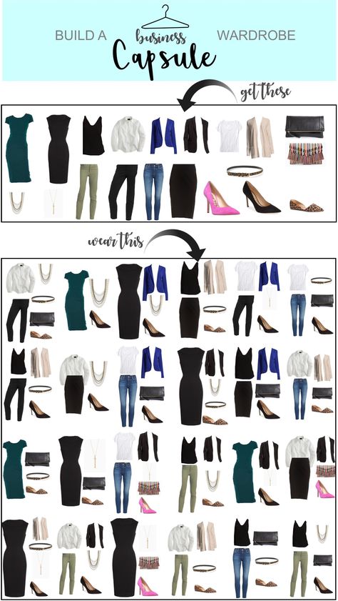 Getting dressed for work and professional events is easy with this 15 piece capsule wardrobe! #capsulewardrobe #businesscapsulewardrobe #professionalcapsulewardrobe #outfitideas #professionaloutfits #womensfashion Business Capsule Wardrobe, Capsule Wardrobe Women, Business Professional Outfits, Capsule Wardrobe Work, Fashion Capsule Wardrobe, Minimalist Capsule Wardrobe, Clothes And Shoes, Professional Wardrobe, Capsule Outfits