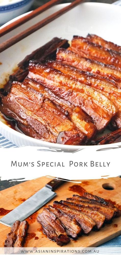 Asian Pork Belly Recipes, Asian Pork Belly, Pork Belly Recipes Crispy, Daging Babi, Braised Pork Belly, Asian Pork, Pork Belly Recipes, Authentic Chinese Recipes, Braised Pork