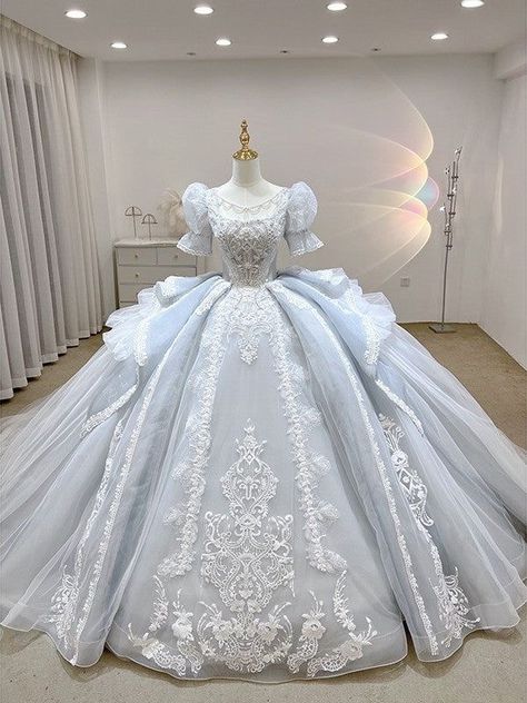 Poofy Wedding Dresses, Victorian Ballgown, Poofy Wedding Dress, Debut Gowns, Pretty Quinceanera Dresses, Bridal Ball Gown, Princess Ball Gowns, Dream Wedding Ideas Dresses, Fairytale Dress