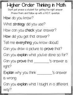 Most classrooms I've taught in have at least one or two early finishers that grasp the lesson quickly, speed through the independent wo... Math Talk, Higher Order Thinking, Math Intervention, Math Instruction, Math Strategies, Second Grade Math, Third Grade Math, Math Workshop, E Mc2