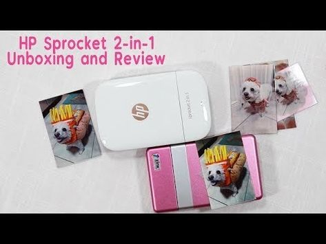 HP Mini Printer and Camera 2 in 1 Unboxing and Review Video, Pink Camera and Photos of a Puppy Dog Hp Sprocket Ideas, Sprocket Ideas, Sprocket Printer, Hp Sprocket Printer, Old Polaroid, Memory Keeping Journal, Hp Sprocket, Project Life Layouts, Sketchbook Tour