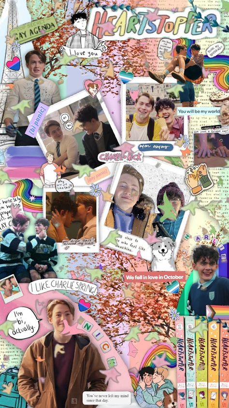 Who else is excited for season 3 ? ( October 3rd ) 😁 #heartstopper #charliespring #nicknelson #tvshow #collages #shufflefyp #teenromance Hartstoper Wallpaper, Hearstopper Season 3, Season 3 Heartstopper, Heartstopper Room Ideas, Heartstopper Background, Heartstopper Season 3, Charlie From Heartstopper, Heartstopper Aesthetic, Heartstopper Wallpaper