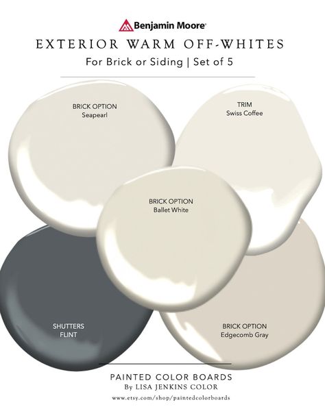 PaintedColorBoards - Etsy Sweden Belmont Nc, Benjamin Moore Exterior Paint, White Exterior Paint Colors, Off White Paint Colors, Benjamin Moore Exterior, Off White Paint, White Exterior Paint, Off White Paints, Pintura Exterior