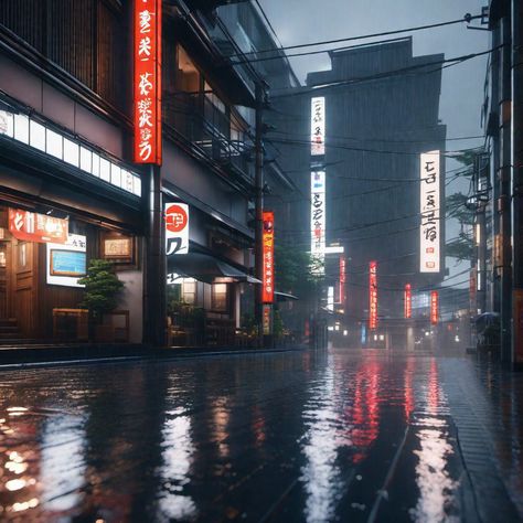 Rainy day in Tokyo #tokyo Tokyo Rain Night, Rainy Day In Tokyo, Japan Rain Aesthetic Wallpaper, Rainy Day Anime, Tokyo Background, Rain In Japan, Rainy Tokyo, Rainy Cityscape, Tokyo Picture