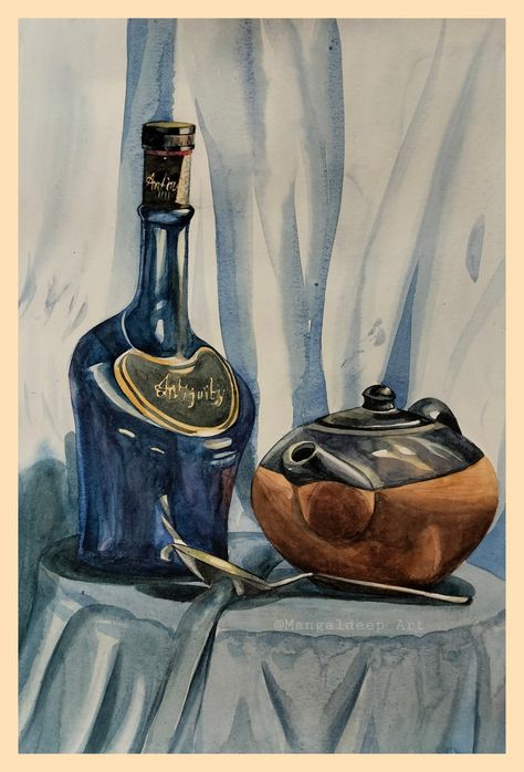 #study_work #Watercolour #Mangaldeep_art #biman_gorai_art #biman_gorai #still_life_study Watercolour Still Life, Life Study, Painting Water, Watercolor Art Paintings, Deep Art, Water Colours, Ganesha Painting, Landscape Art Painting, Still Life Drawing