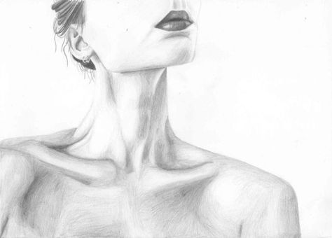 Collar bones with graded pencils. Bone Drawing, Drawing Realism, Realistic Pencil Drawings, Art Sketches Pencil, Art Drawings Sketches Pencil, Arte Inspo, Amazing Drawings, Drawing Pencil, Daily Drawing