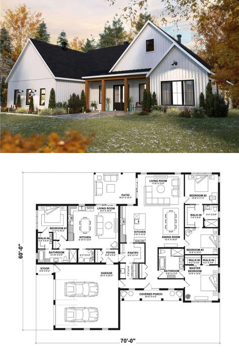 Country Style 4-Bedroom Single-Story Ranch with In-Law Suite and Jack & Jill Bathroom (Floor Plan) Mother In Law Sweet House Plans, Mother In Law Suite Barndominium, House With Mil Suite, Ranch Style Home With Inlaw Suite, Ranch House Plans With Mother In Law Suite, Floor Plan With Inlaw Suite, Floor Plan With In Law Apartment, One Level Home Plans, House Plans Mother In Law Suite