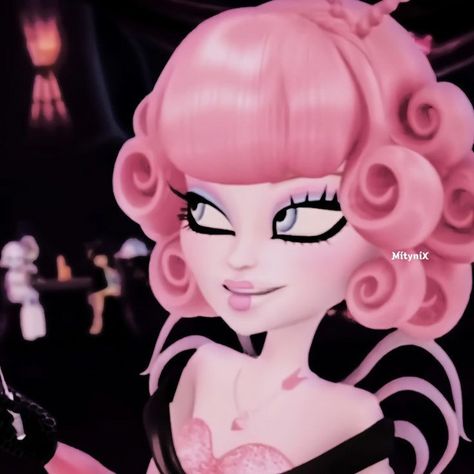 C A Cupid Monster High, Cupid Monster High, A Cartoon, Monster High, Hair, Pink, Black