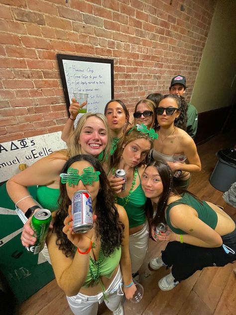 St Patricks Day College Party, St Paddys Party, Paddy’s Day, At Patty’s Day Outfit, St Patricks Day Aesthetic Party, State Pattys Day Outfits, St Pattys Aesthetic, St Pattys Day Aesthetic, Saint Patrick’s Day Aesthetic