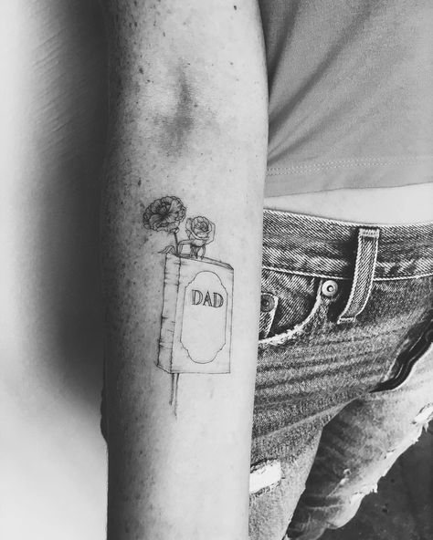 j e n  ❁ on Instagram: “The story of my Dad is a really, really good one. I’ll never stop telling it 🖤 #memorialtattoo #riptattoo #daintytattoo Dad Passing Tattoo Ideas, Dad Tattoos In Memory Of, Tattoos For Passed Dad, Tattoos For Your Dad Who Passed, Tribute Tattoos In Memory Of Dad, Dead Dad Tattoo, Tattoo For Dad Passing, Memorial Tattoo For Dad, Tattoo In Memory Of Dad