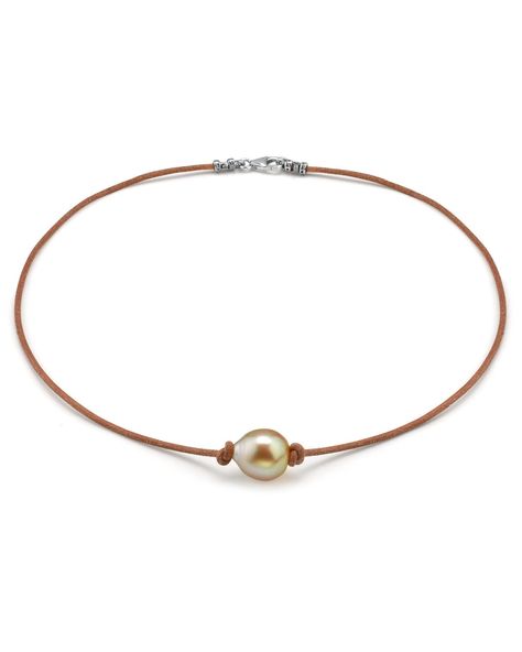 11mm Golden Baroque Cultured Pearl Leather Necklace * Continue to the product at the image link. (This is an affiliate link) Pearl Leather Necklace, Leather Pearl Jewelry, South Sea Pearl Necklace, Leather Pearl Necklace, Golden Pearl, Golden South Sea Pearls, Seashell Jewelry, Cultured Pearl Necklace, Pearl Leather