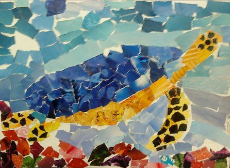 Torn paper collage. Paper Tearing Art Ideas, Kids Art Lessons, Torn Paper Art, Colorful Activities, Torn Paper Collage, Workshop Inspiration, Newspaper Collage, Library Crafts, Pop Art For Kids