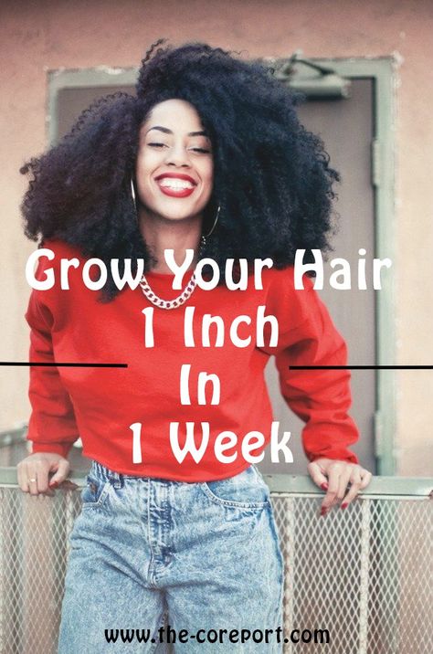 A Proven Method To Grow Your Natural Hair Fast!     An Amazing Method To Grow Your Hair 1 Inch In 1 Week!!    #NaturalHair #HairGrowth Grow Black Hair, Growing Long Natural Hair, Black Fashion Bloggers, Slow Hair Growth, Natural African American Hairstyles, Hair Care Growth, How To Grow Natural Hair, Black Bloggers, Long Natural Hair