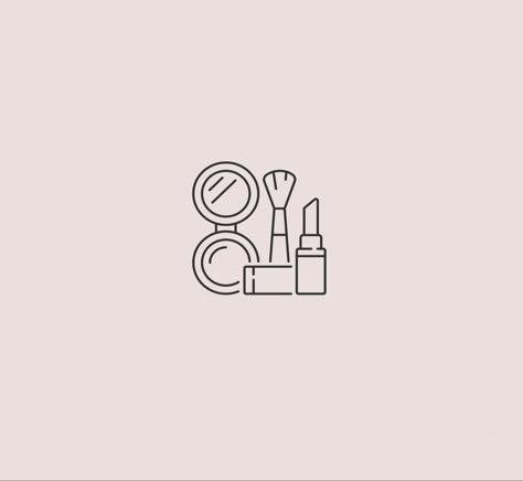 Makeup Icon Logo Aesthetic, Makeup Icon Aesthetic, Make Up Icon, Dark Academia Aesthetic Wallpaper, Mama Tattoo, Instagram Tools, Instagram Highlight Cover, Makeup Icons, Birthday Sash