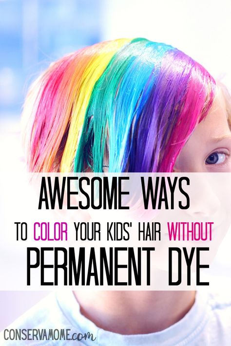 Does your kid want to take the big step and color their hair? Then here are some awesome ways to color your kids' hair without permanent dye. Hair Dye For Kids, Kool Aid Hair Dye, Kool Aid Hair, Kids Hair Color, Diy Hair Dye, Temporary Hair Dye, Diy Hair Color, Hair Chalk, Temporary Hair Color