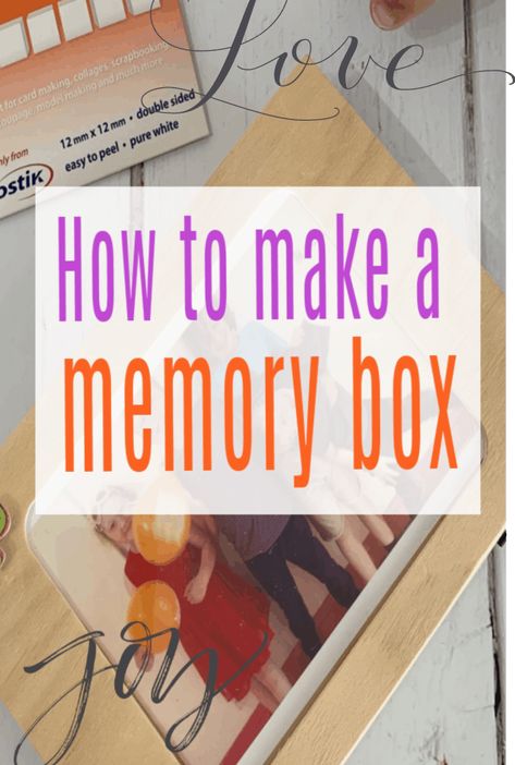 How to make a memory box #simplecrafts Wedding Memory Box Ideas Diy, Wooden Memory Box Ideas Diy, Diy Keepsake Box Ideas, Memory Box Ideas Diy, Memory Box Ideas, Memories Box Diy, Keepsake Trunk, Diy Projects For Adults, Trunk Ideas