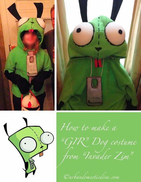 Invader Zim Costume, Minion Dog, Under Ground, Pie Party, Fiber Art Projects, Not Surprised, Cosplay Tutorial, Costume Diy