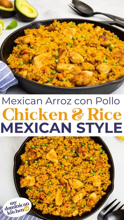 Aroz Con Pollo, Mexican Chicken Breast, Rice Mexican, Mexican Style Chicken, Mexican Chicken And Rice, Pollo Recipe, Rice And Vegetables, Chicken Rice Recipes, Pollo Chicken