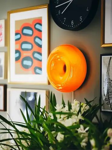 I'm Obsessed With This New Donut-Shaped Lamp From IKEA Ikea Italia, Living Room Orange, Donut Wall, Wall Lamps Bedroom, Glass Wall Lights, Mood Light, Led Wall Lamp, Leaded Glass, Architectural Digest