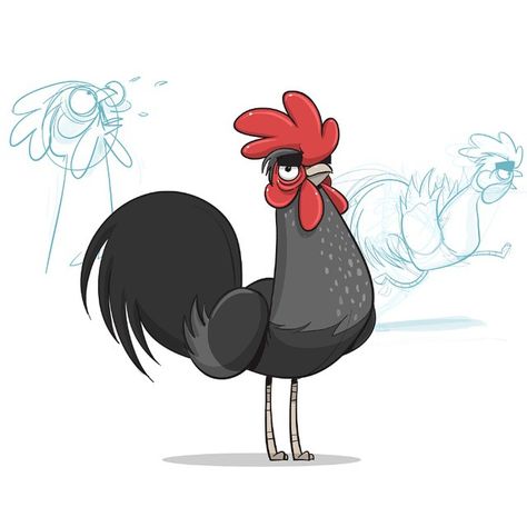 Bok Bok B-gokk! #cartoon #rooster #characterdesign #illustration #drawing Rooster Cartoon Drawing, Rooster Character Design, Cute Rooster Drawing, Cartoon Chicken Drawing, Chicken Character Design, Bird Illustration Drawing, Rooster Cartoon, Rooster Drawing, Bird Painting Diy