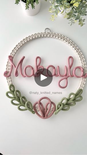 3.1K views · 257 reactions | 🌸Learn how to make your own custom hoop! My Basic Knitted Wire Art Course includes 3 tutorial videos that teach you the steps to learn tricotin. You’ll also receive a complete materials list pdf and my best-selling Letter Templates. Link in bio ❤️ Let me know if you got any questions in the comments below.
.
.
.
.

.
.
.
.
Knitted wire art, wire bending, knitting, iCord, iCord machine, templets, tricotin, best selling, Etsy, French knitting, rope name, hand made, handcrafted, diy, crafts, kids room, nursery, playroom, gift idea, decor, art, flowers, butterflies, baby shower, new baby, baby shower gift, signname.
.
.
.
.
.
.
#KnittedWireArt #WireBending #Knitting #iCord #iCordMachine #Templates #Tricotin #BestSelling #Etsy #FrenchKnitting #RopeName #Handmade #H Knitted Wire Art, Diy Crafts Kids, Wire Letters, Wire Bending, Wire Name, Knitted Wire, French Knitting, Art Wire, Diy Letters