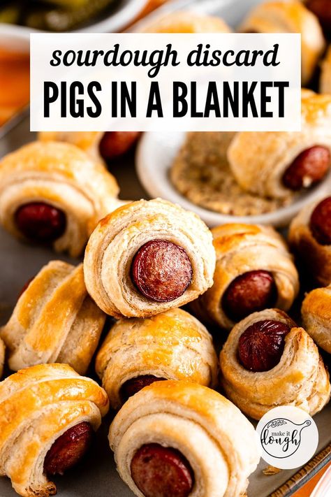 Homemade Pigs In A Blanket, Sourdough Starter Discard Recipe, Homemade Sourdough, Sourdough Starter Recipe, Sourdough Discard, Sourdough Bread Recipe, Pigs In A Blanket, Starters Recipes, Sourdough Recipes