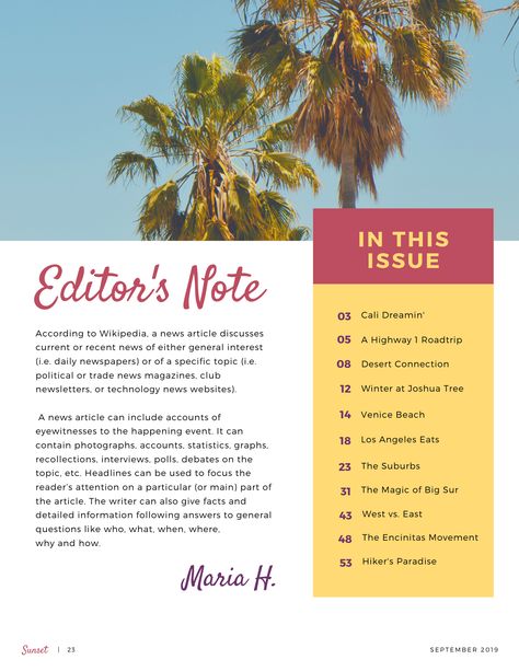 Editors Page Magazine Layout, Letter From The Editor Magazine, Editors Note Magazine, Editor's Note Magazine, Publication Inspiration, Letter From The Editor, Editors Note, Editorial Page, Magazine Ideas