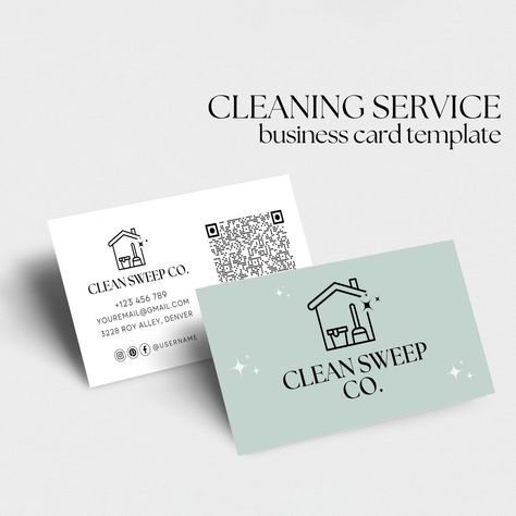 Cleaning Services Business Card Template | Cl Cleaner Business Card, House Cleaning Business Card, Business Cards Cleaning Service, Cleaning Business Website Ideas, Cleaning Service Aesthetic, Cleaning Services Business Cards, Cleaning Business Cards Ideas Logo, Housekeeping Business Cards, Cleaning Company Business Cards