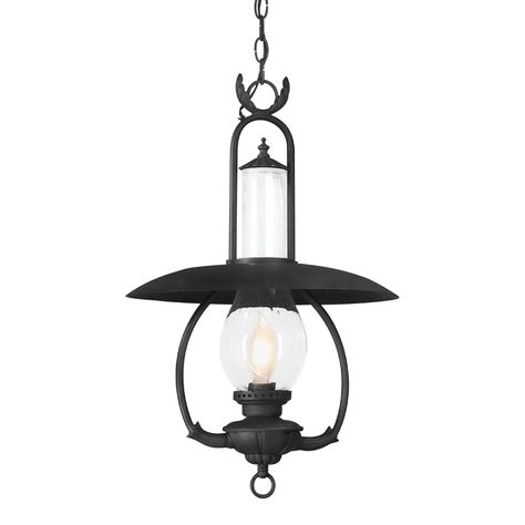 La Grange by Troy Lighting Early American Style, Outdoor Hanging Lanterns, Corbett Lighting, Troy Lighting, Hand Forged Iron, Seeded Glass, Hudson Valley Lighting, Forged Iron, Hanging Lanterns