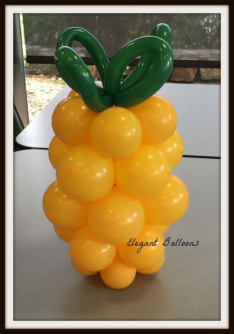 #pineapple #tropicalballoons #elegantballoons Balloon Pineapple, Pineapple Balloon, Tropical Balloons, Pineapple Balloons, Luau Party Food, Pineapple Birthday Party, Tutti Frutti Party, Balloons Galore, Diy Pineapple