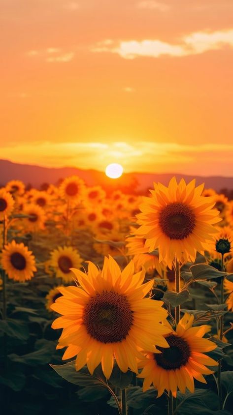 Iphone Wallpaper Sunflower, Iphone Sunset Wallpaper, Sunflower Wallpaper Aesthetic, Sunflower Wallpaper Iphone, Sunflowers Wallpaper, Sunflower Landscape, Wallpaper Sunflower, Sunflower Iphone Wallpaper, Sunflower Sunset