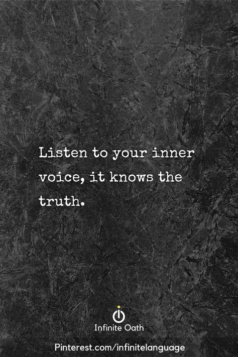 Listen To Your Inner Voice Quote, Inner Knowing Quotes, Inner Voice Quotes, Text Conversation Starters, Voice Quotes, Inspiring Posters, Inpirational Quotes, Inspirational Quotes Posters, Study Motivation Video