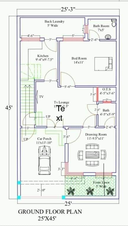 25 45 Ft House Plans, Small House Design Floor Plan, East Facing House Plan, 5 Marla House Plan, 30x50 House Plans, Budget House Plans, 20x40 House Plans, 30x40 House Plans, 2bhk House Plan