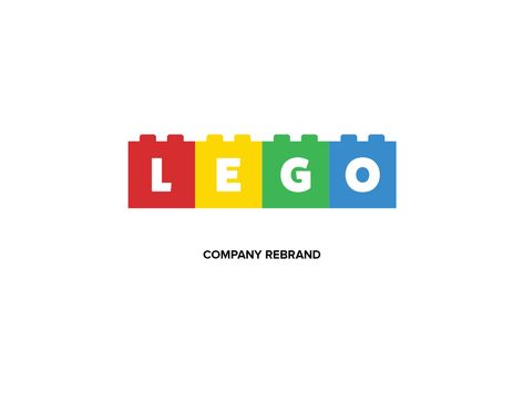 LEGO | rebrand on Behance Brick Logo, Retail Branding, Lego Kits, Lego Club, Lego Party, Dog Logo, Lego Group, Social Media Design Graphics, Lego Brick