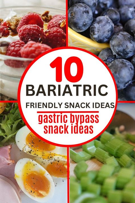 Enjoy delicious, bariatric friendly snacks post-gastric bypass surgery with these 10 tasty options. From protein-rich bites to satisfying treats, maintain a balanced diet while savoring each bite.Healthy Snacks Bariatric.Protein Snacks Bariatric.Best Bariatric Snacks.Healthy Bariatric Snacks.Diet Friendly Snacks.Bariatric Recipes Snacks Gastric Bypass Meal Plan, Bariatric Protein, Bariatric Recipes Sleeve Liquid Diet, Bariatric Snacks, High Protein Bariatric Recipes, Bariatric Recipes Sleeve, Gastric Bypass Recipes, Snacks To Eat, Bariatric Friendly Recipes