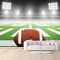 Basement Wall Panels, Football Room, Boys Room Wallpaper, Football Rooms, Stadium Lights, Home Decor For Bedroom, Family Wall Decals, Boy Girl Room, 3d Wall Murals