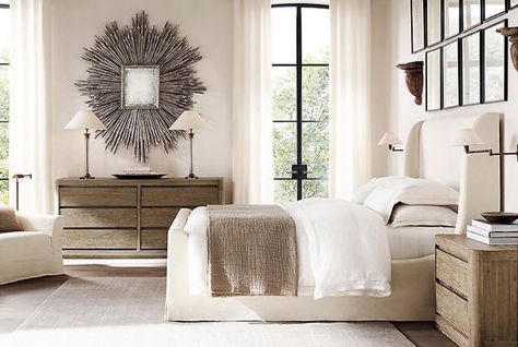 Restoration Hardware Is Looking To Get Into The Hotel Game  - ELLEDecor.com Chalk Painting, Painting Furniture, Bedroom Layouts, Master Bedrooms Decor, Contemporary Bedroom, Modern Bed, Beautiful Bedrooms, Restoration Hardware, Luxurious Bedrooms