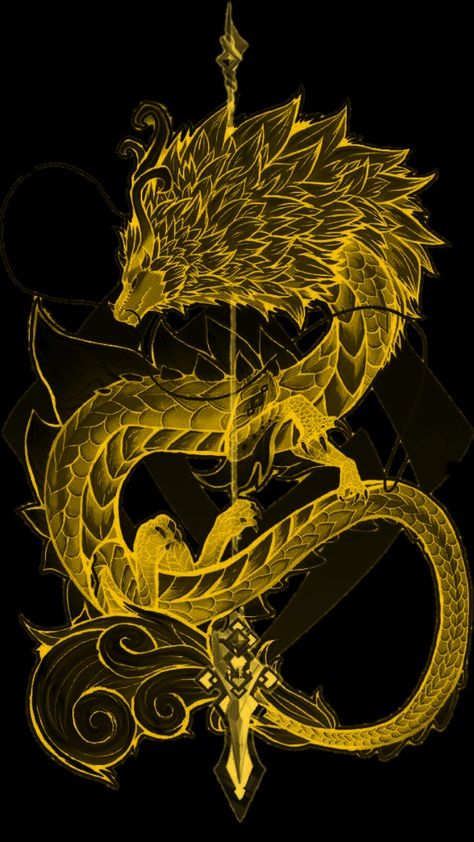 Geo Wallpaper Genshin, Rex Lapis Wallpaper, Zhongli Tattoo Ideas, Zhongli Statue, Rex Lapis Dragon, Zhongli Tattoo, Zhongli Dragon Form, Dragon Zhongli, Zhongli Dragon