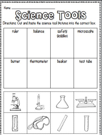 Science Tools Worksheet, Tool Names, Subtracting Decimals Worksheet, Second Grade Science, General Science, First Grade Science, Toddler Homeschool, Science Tools, Teacher Activities