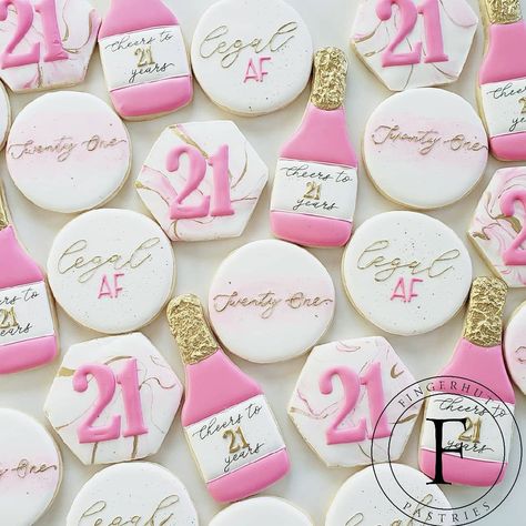 21st Birthday Cookies Pink, 21 Sugar Cookies, 21 Cookies Birthday, 21st Birthday Cookies Decorated, 21st Birthday Cookies For Girl, 21st Bday Cookies, 21 Birthday Cookies, 21st Birthday Sugar Cookies, 21st Cookies