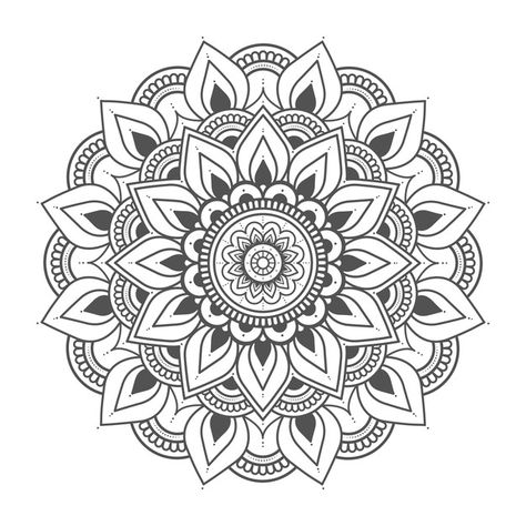 Circle floral mandala illustration for d... | Premium Vector #Freepik #vector #background Mandala Circle Design, Circle Mandala Design, Mandala Tattoo Sleeve Women, Mandala Tattoo Shoulder, Mandala Tattoo Back, Mandala Tattoo Men, Mandala Tattoos For Women, Cream Tattoo, Mandala Illustration