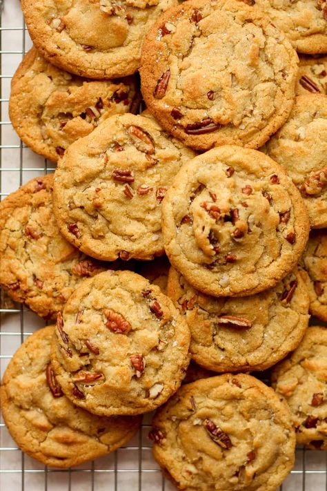 Buttery Butter Pecan Cookies, Maple Butter Pecan Cookies, Buttery Pecan Cookies, Butter Pecan Toffee Cookies, Butter Crunch Cookies Recipes, Southern Butter Pecan Cookies, Browned Butter Pecan Cookies, Peanut Butter Pecan Cookies, Butter Pecan Cookies Easy