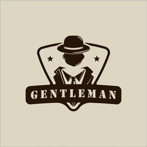 Clothing Logo Inspiration, Tailoring Logo Design Ideas, Men Clothes Shop, Tailor Logo Design, Icon Graphic Design, Gentleman Hat, Elegant Lifestyle, Logo Design Examples, Men Logo