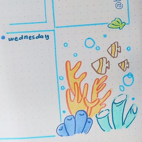 Look closely at the decorative parts of the bullet journal. I like every corner of it in this theme✨️💙🐠 . 💐Wish you all have a nice day!!! 👉 Follow @tintyourgoals to follow more 💙 . . . Tag🏷💛⁣ #tintyourgoals #bulletjournalist #bulletjournaljuly #julybulletjournal #bulletjournalsetup #julybujo #doodling #bujocoverpage #bulletjournal #bujo #bulletjournaltheme #bujoforbeginners #bulletjournallove #kawaiijournaling #bulletjournaling #bujothemes #creativeplanning #bujoaesthetic #bulletjournalc... Ocean Illustration, Bullet Journal Set Up, Journal Books, Bullet Journal Themes, Journal Inspo, Bullet Journals, Funky Art, Cover Pages, Have A Nice Day