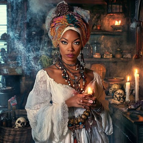 👑 Happy Birthday to Marie Laveau, the Queen of Voodoo! 🔮 May her magic continue to inspire and empower us all. 🙏 #MarieLaveau #VoodooMagic #NewOrleansCulture #QueenOfSpirits Mama Brigitte Voodoo, Marie Laveau Costume, Voodoo Outfit, Voodoo Priestess Costume, African Witch, Moon Sisters, Voodoo Witch, Conjure Woman, Voodoo Queen