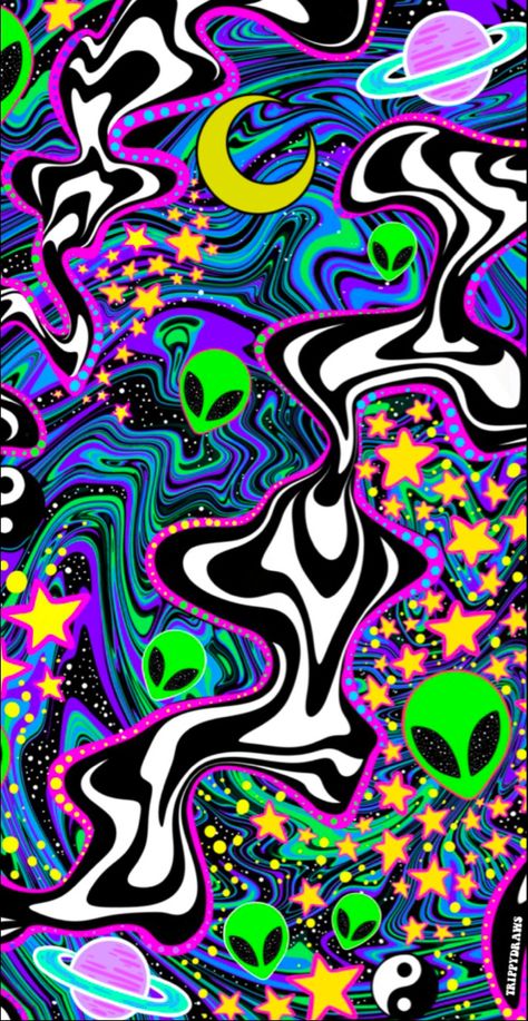 Alien Pattern Wallpaper, Physcadelic Wallpaper, Trippy Accent Wall, Trippy Designs To Draw, Trippy Galaxy Painting, Vibey Backgrounds Trippy, Trippy Texture, Psycodelic Aesthetic Wallpaper, Trippy Phone Wallpaper