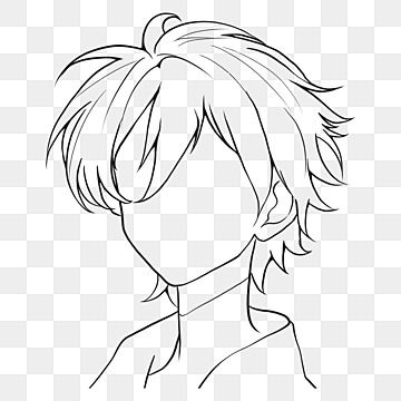 Who To Draw Hair, Hairstyle Ideas For Drawing, Short Fluffy Hair Drawing Reference Male, Anime Man Sketch, Hair Base Male, Simple Anime Hair, Flowing Hair Reference, Anime Hair Sketch, Anime Male Drawing