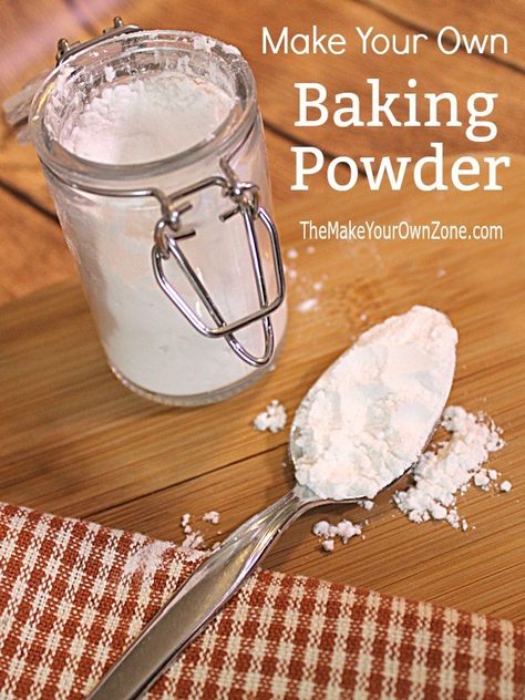 Make Your Own Baking Powder Substitute Homemade Baking Powder, Natural Odor Remover, Baking Powder Recipe, Baking Powder Substitute, Homemade Dry Mixes, Cooking Substitutions, Diy Mixes, Homemade Pantry, Dry Mixes