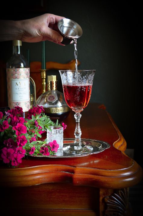 Perfect for summer, this twist on a traditional Kir is made with Rosé wine and Chambord.   #cocktails #kir #chambord #recipes Chambord Recipes, Chambord Cocktails, Rosé Wine, Thanksgiving Feast, Dry White Wine, Wine Cocktails, Liqueur, White Wine, Red Wine